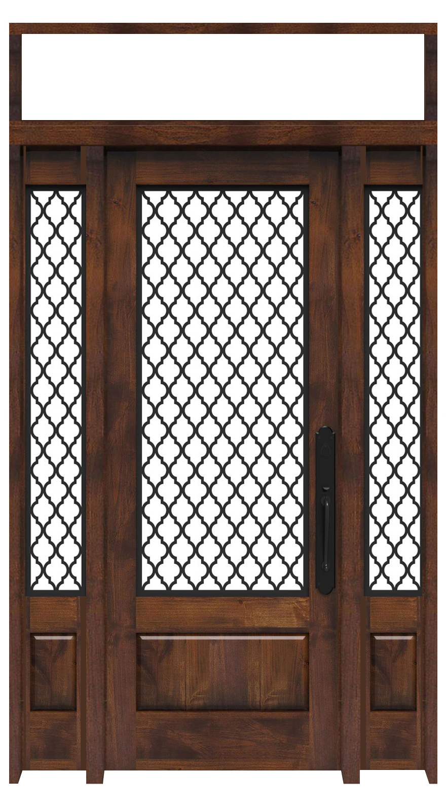 Hudson Floral Interior With Sidelights And Transom Window