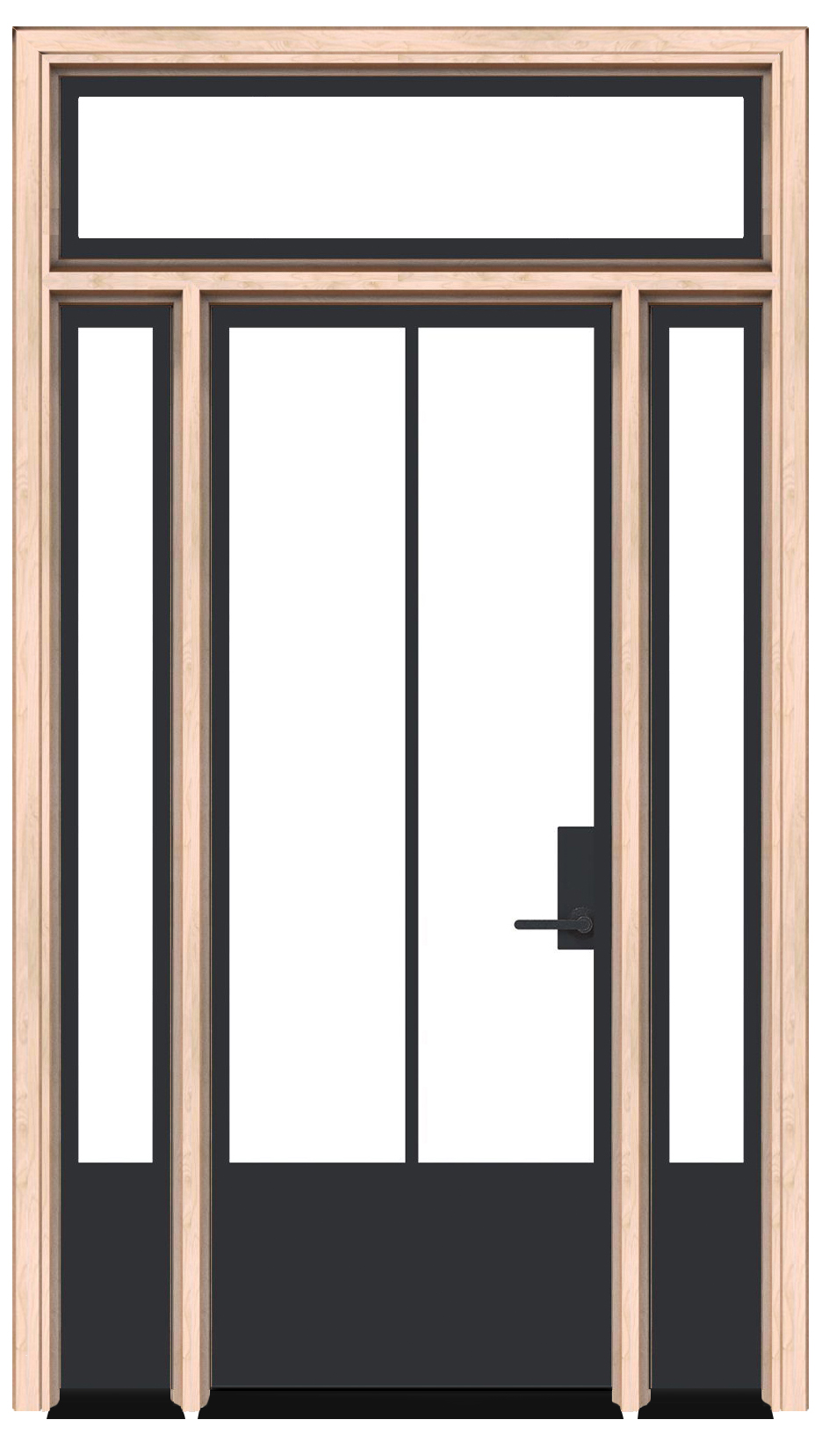 Veranda Exterior With Sidelights And Transom Window