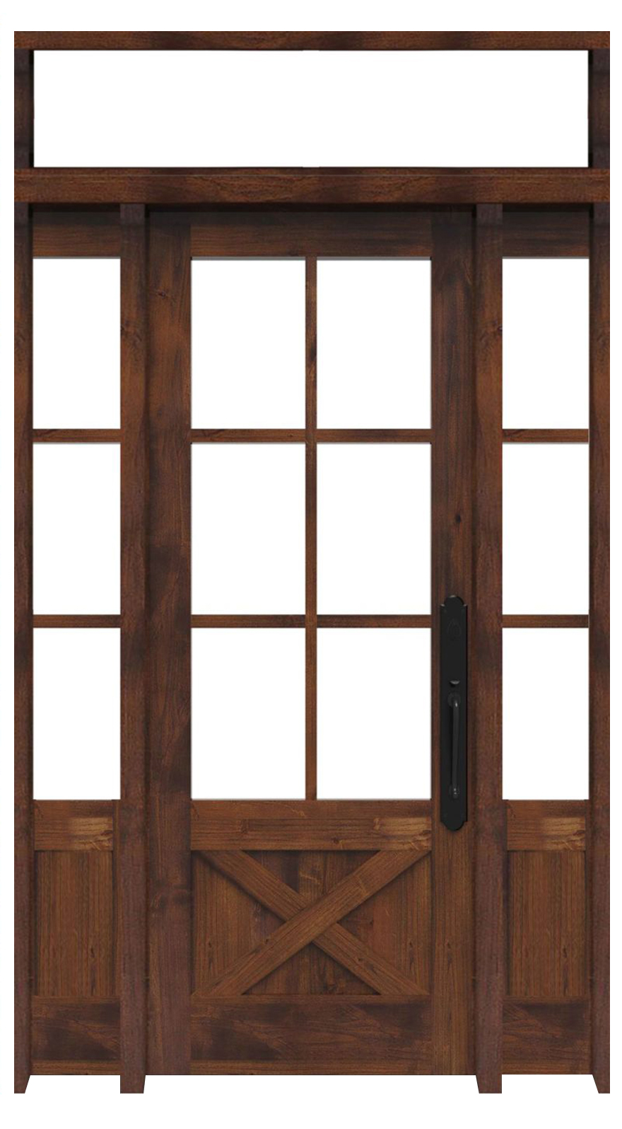 Cross Saw Interior With Sidelights And Transom Window