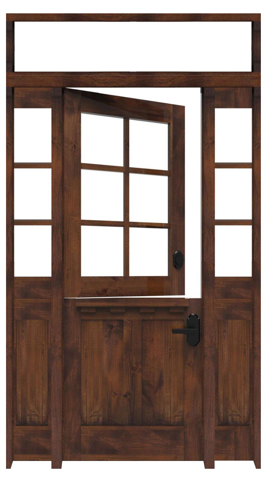 Dairy Dutch Interior With Sidelights And Transom Window