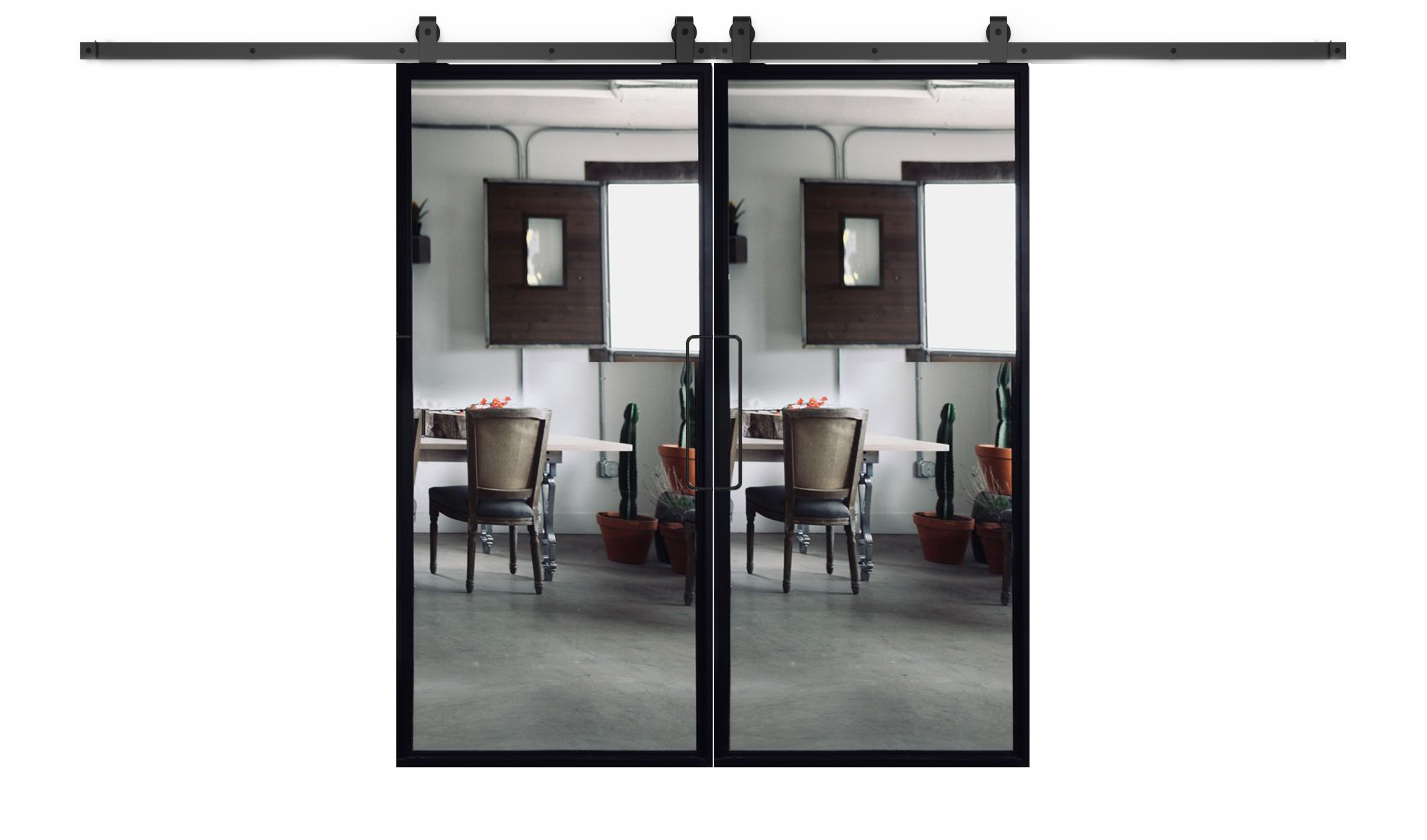 Ponder Mirror Double Barn Door