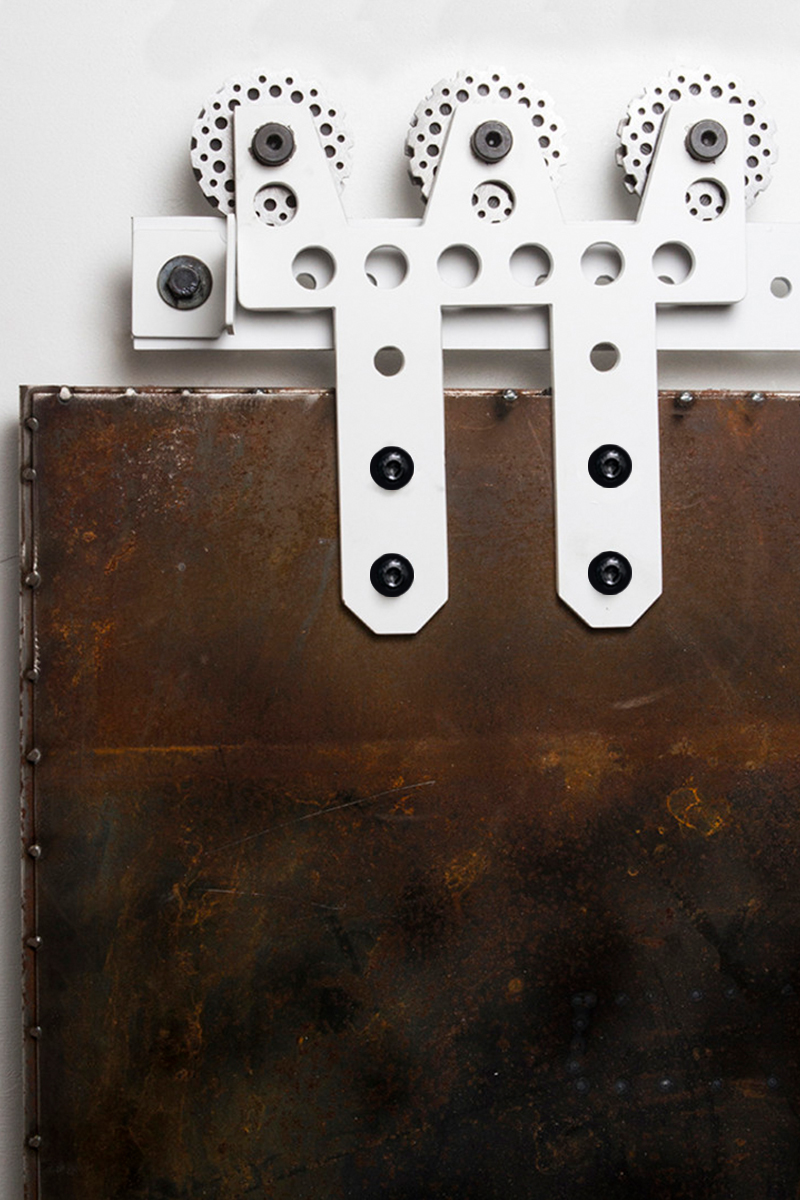 Military Heavy-Duty Barn Door Hardware Kit