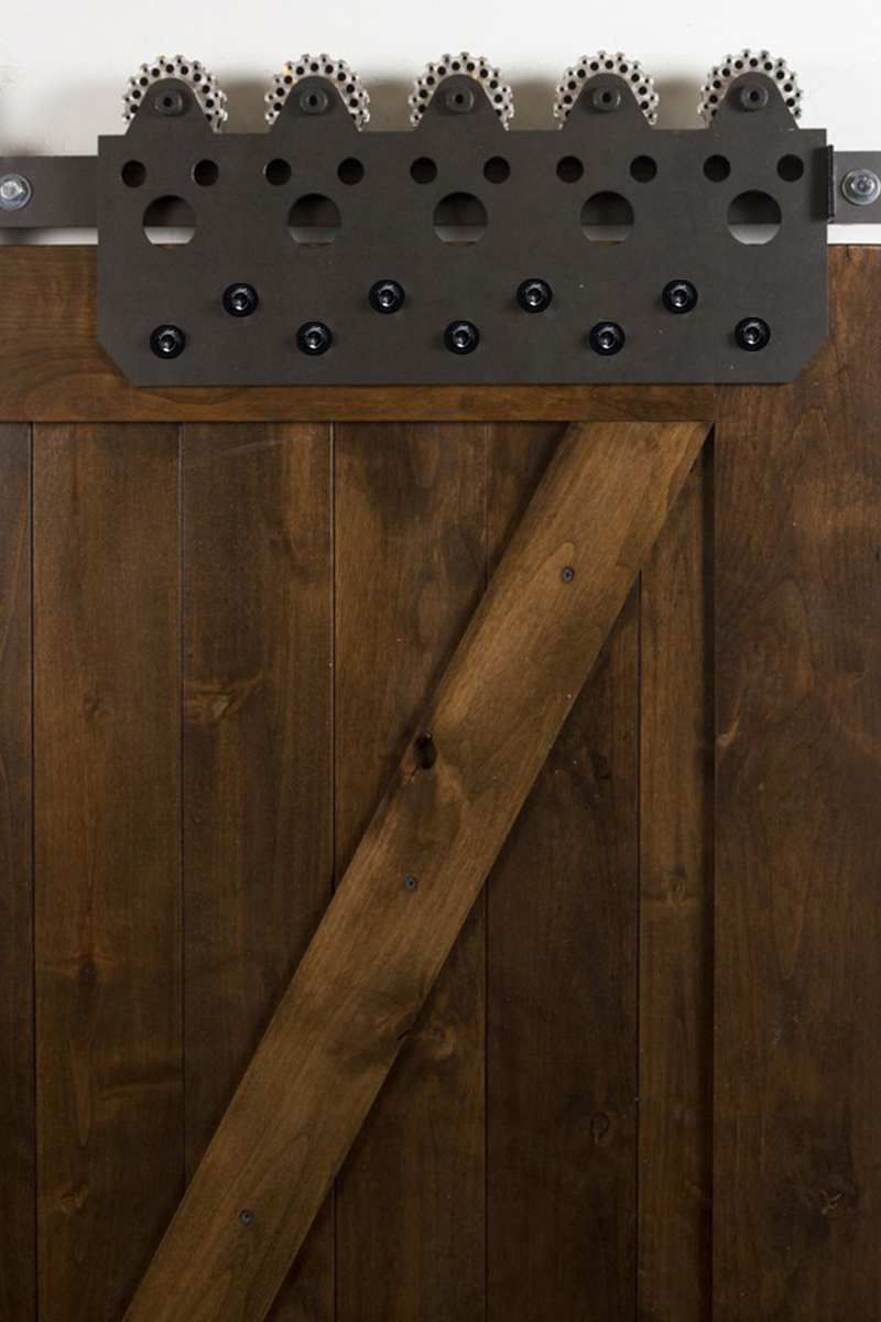 Heavy Duty Barn Door Hardware Kit - Warehouse Style