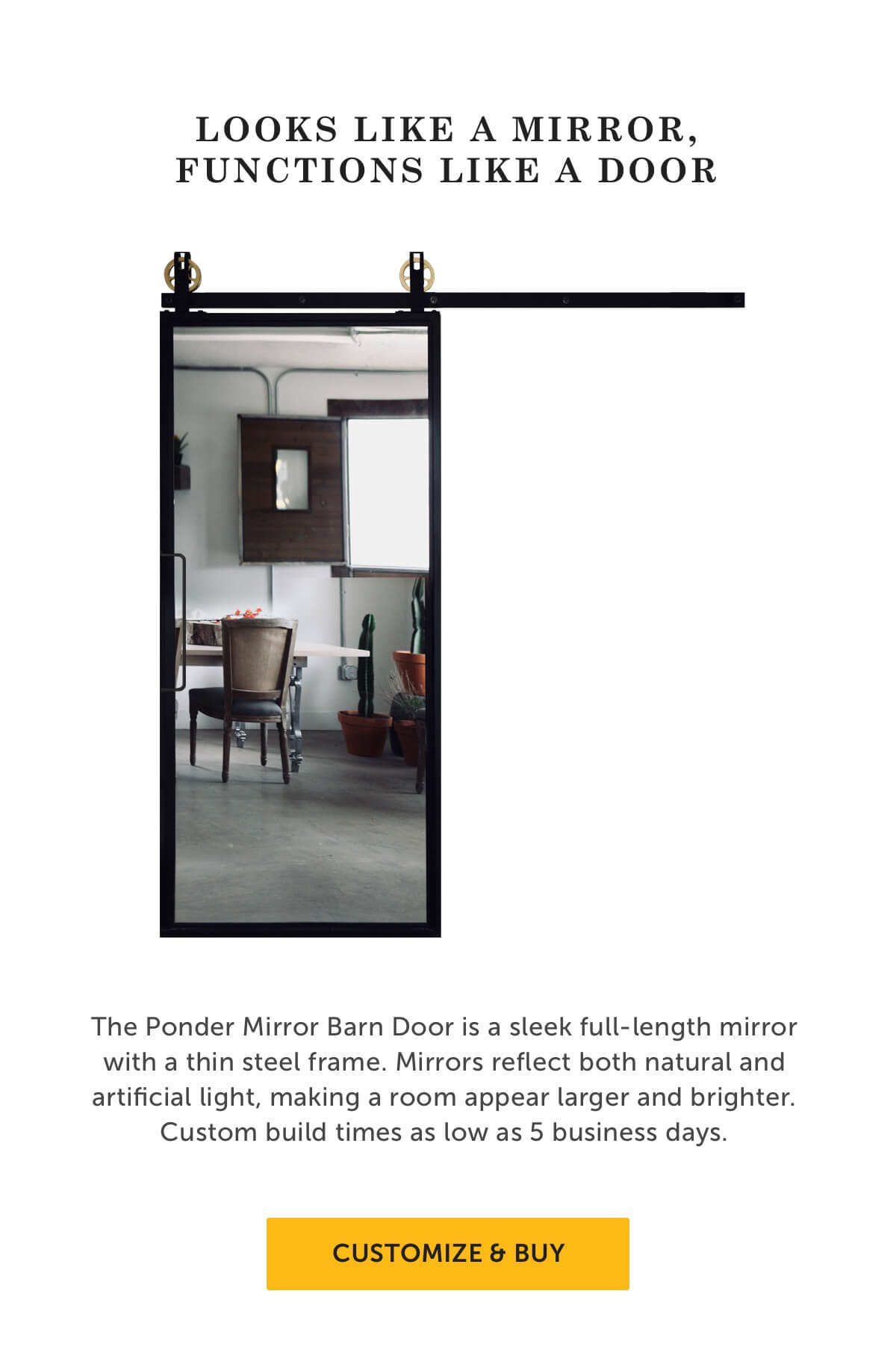 Ponder Mirror Door