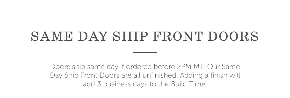 Same Day Shipping