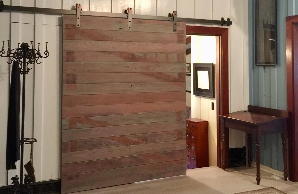 Project Idea: Rescued Redwood Gets Updated for DIY Sliding Barn Door Project