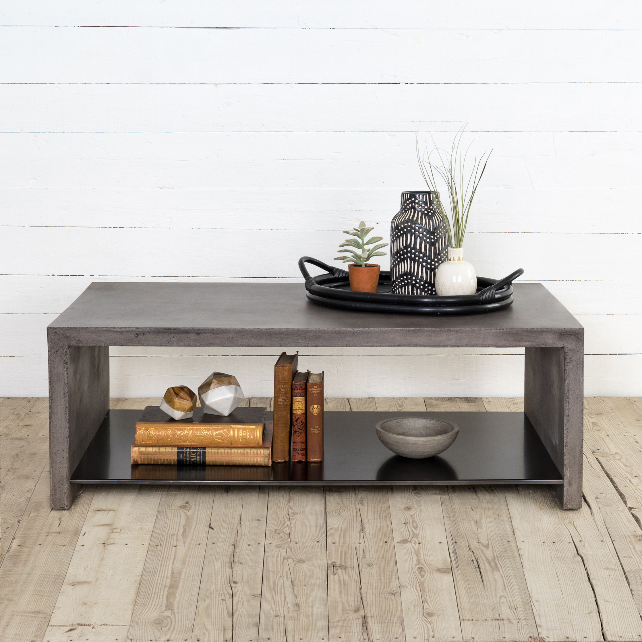 Hugo Minimalist Concrete Coffee Table