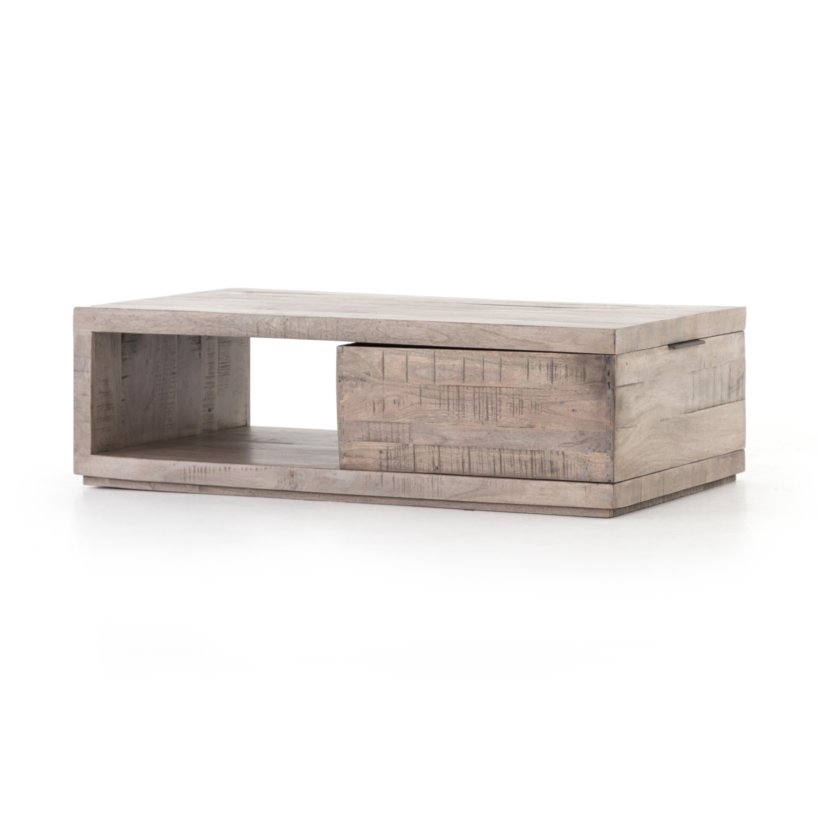 Dillon Distressed Acacia Wood Coffee Table