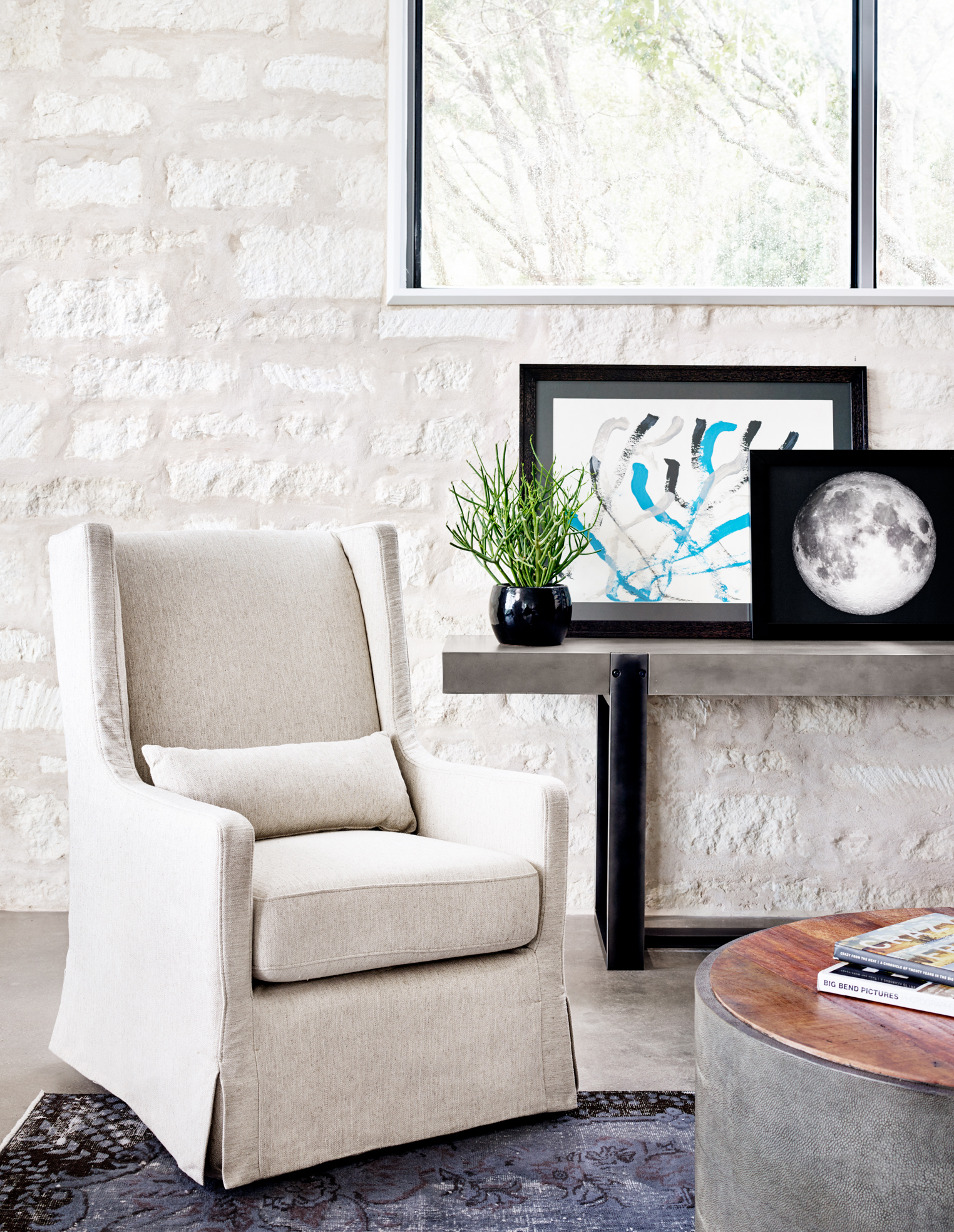 Mercury Concrete Console Table