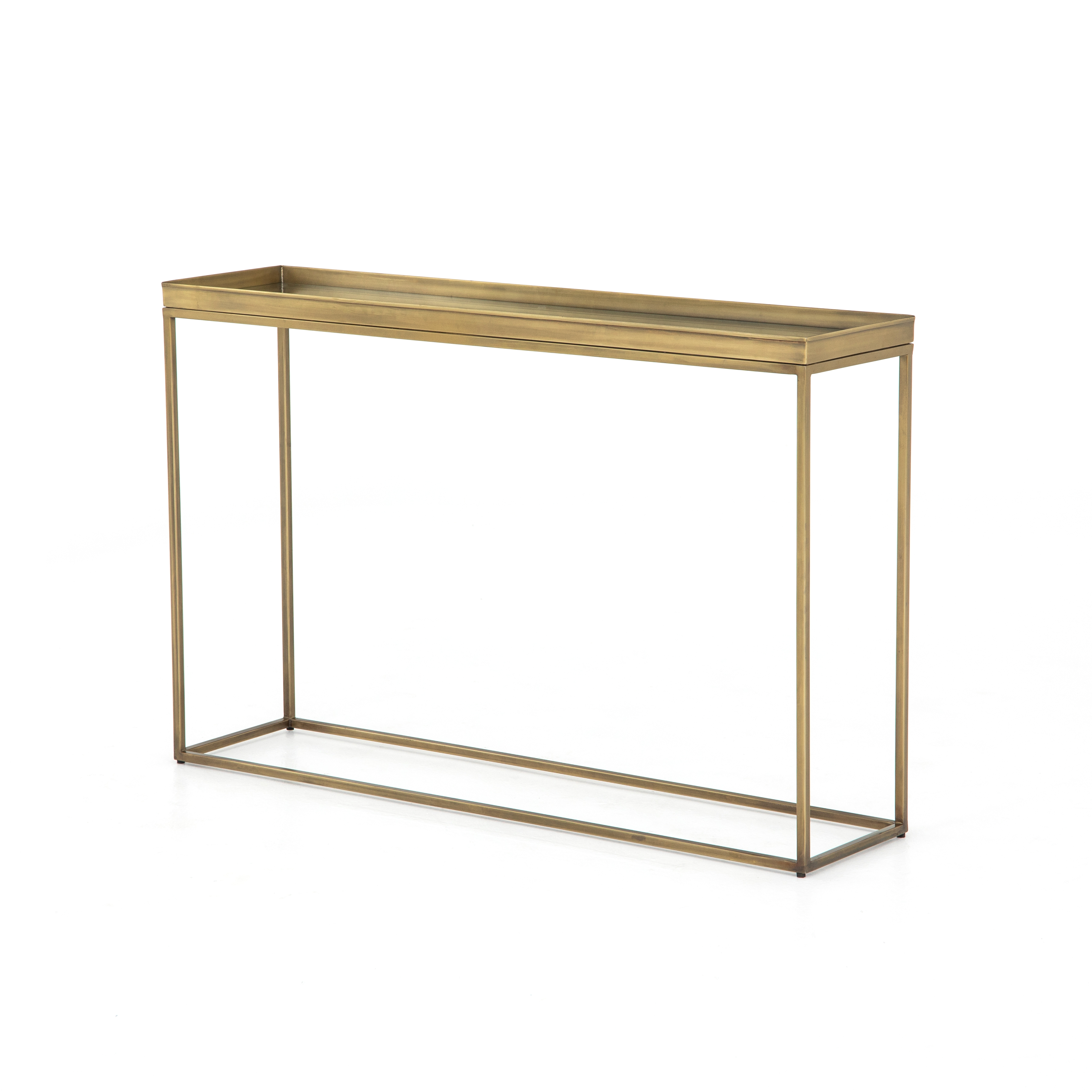 Kline Narrow Brass Console Table