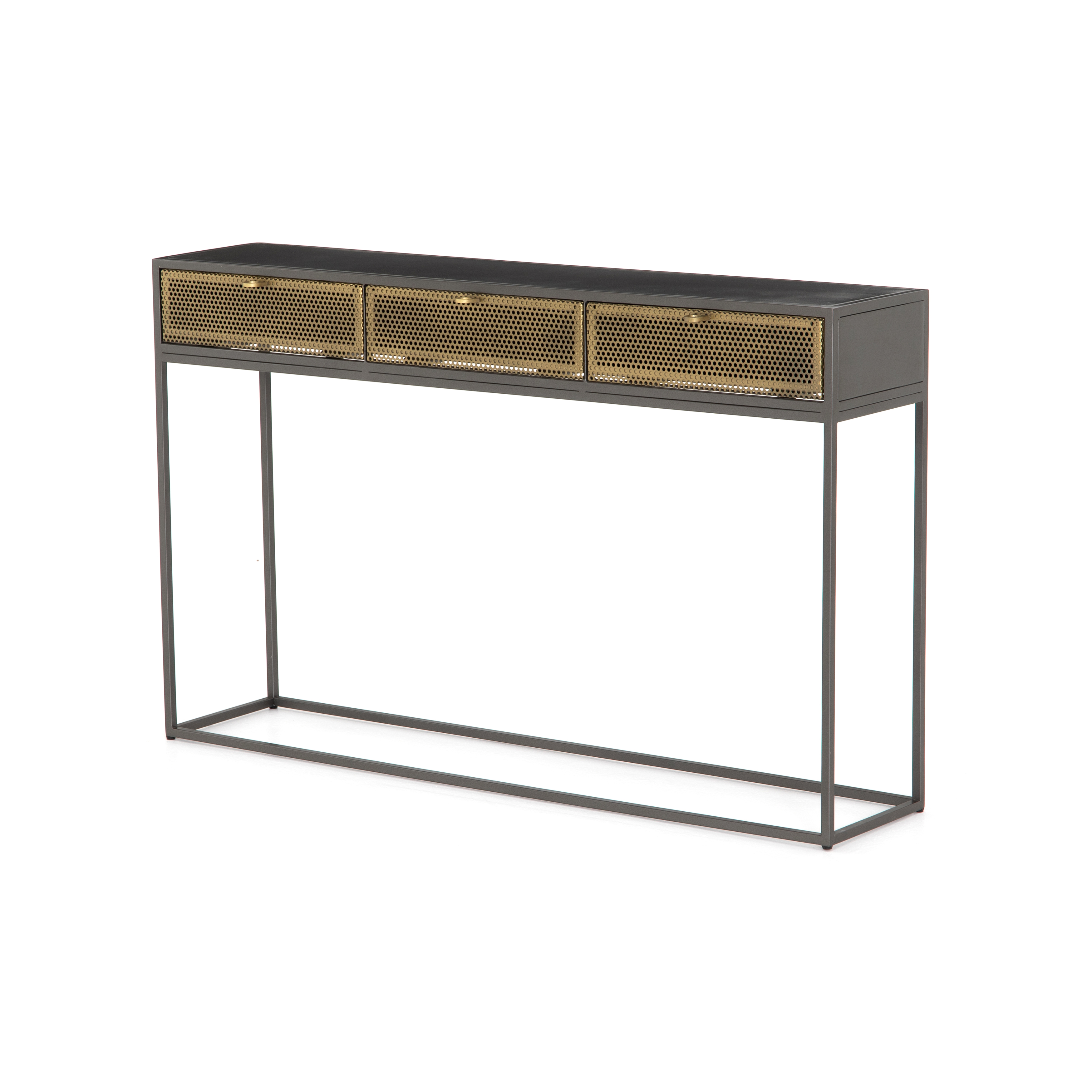 Hendrick Black Metal Console Table