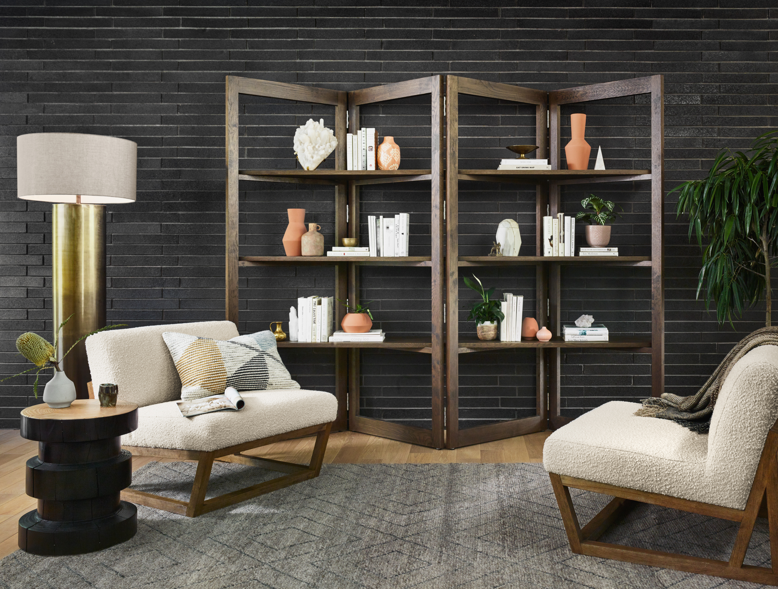 Inez Drum Style Pedestal End Tables