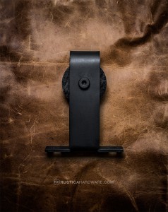 Top Mount Industrial - shown in a matte black finish with a black nylon wheel