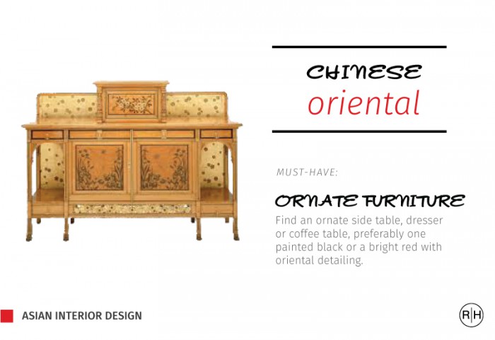 Chinese Oriental Decor Ornate Furniture