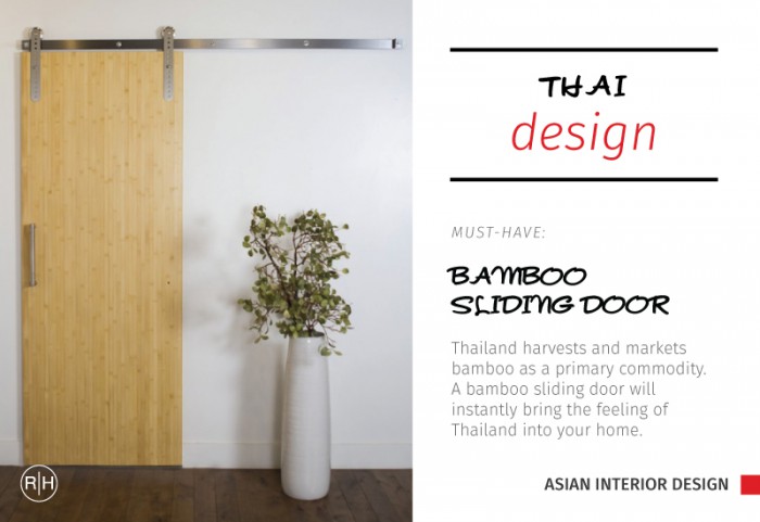 Thai Design Bamboo Sliding Door