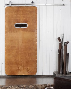 Interior Leather Sliding Barn Door