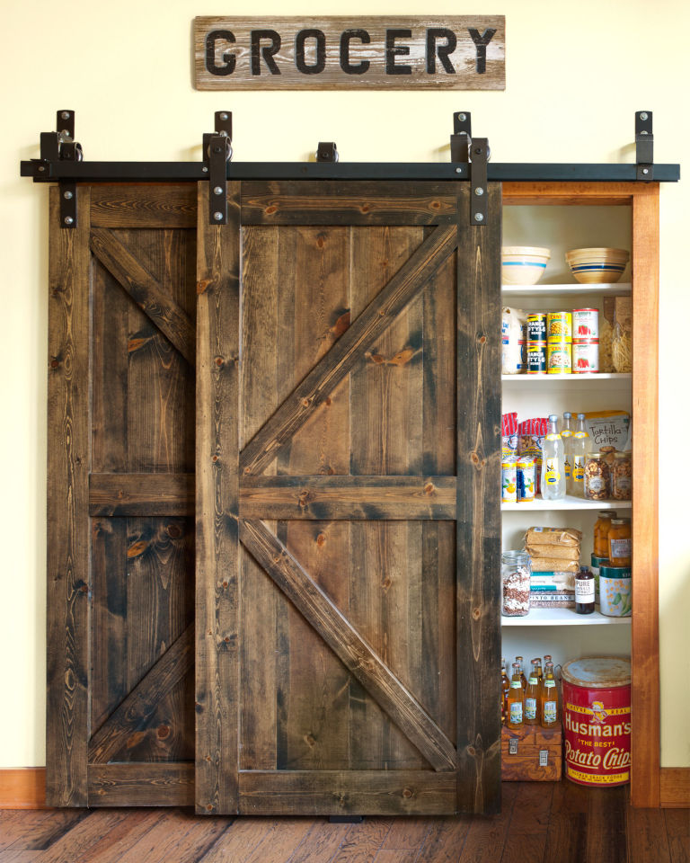 sliding pantry barn door