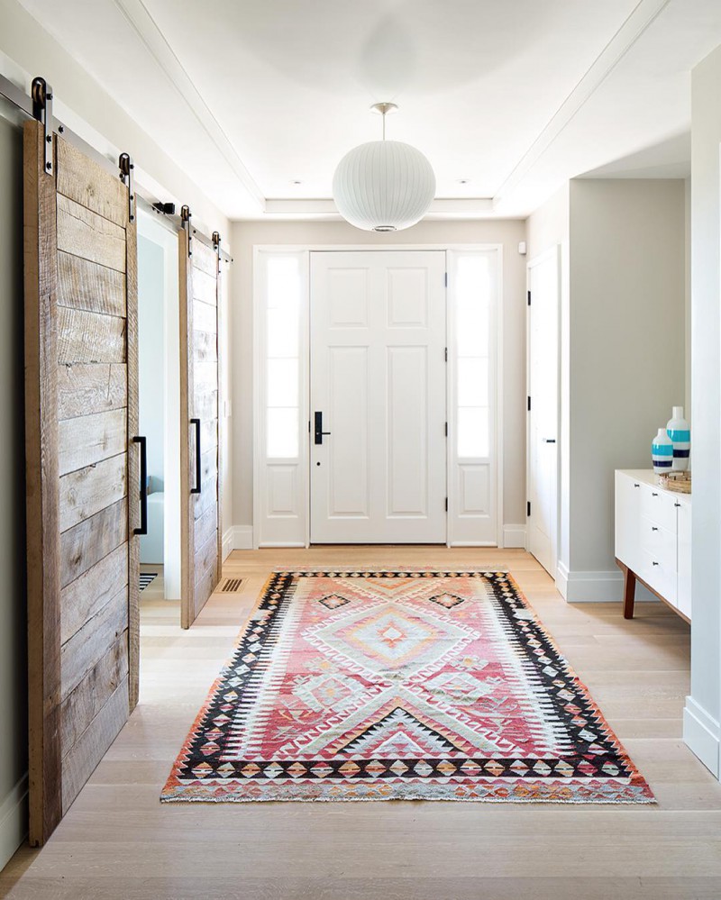 Sliding Barn Doors in Entry Way