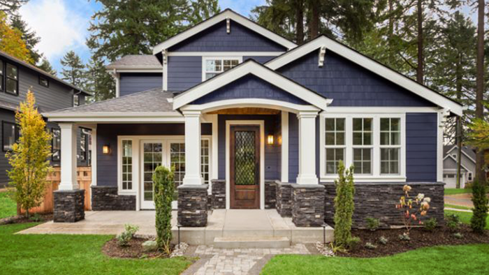 Classic wood front door