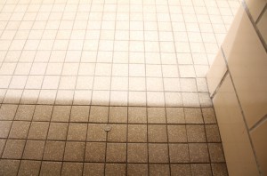 Bathroom tiled floor