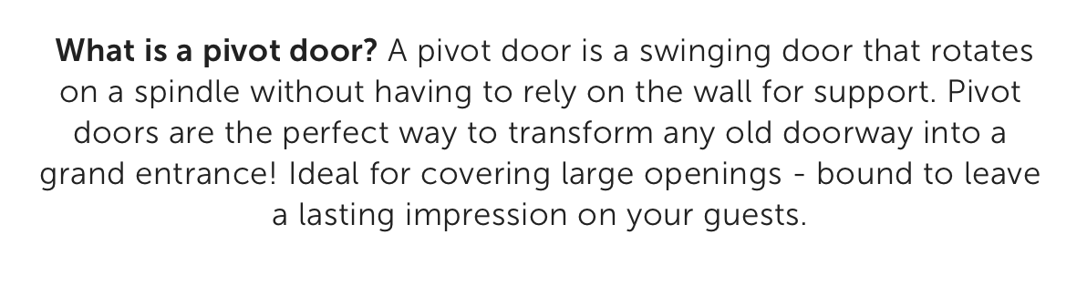Pivot Doors