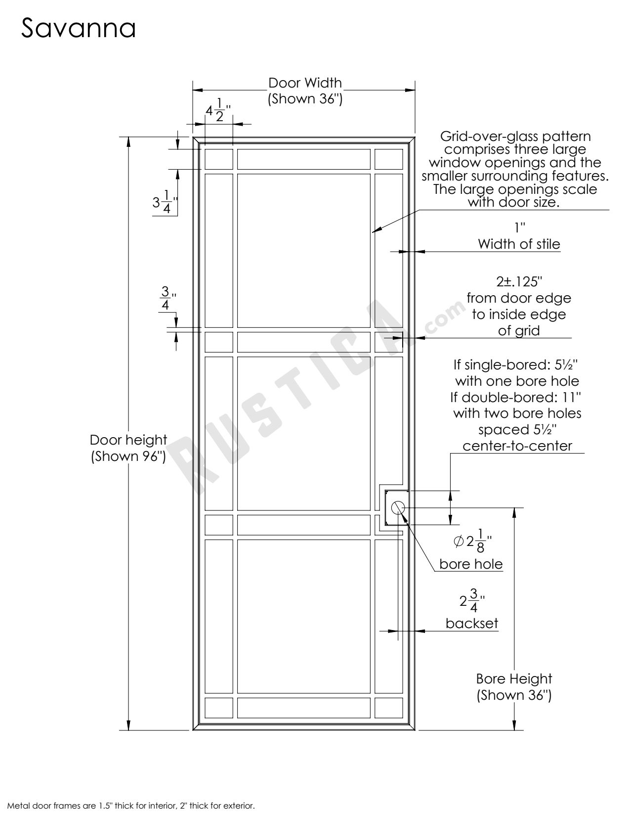 Savanna Front Door | Rustica