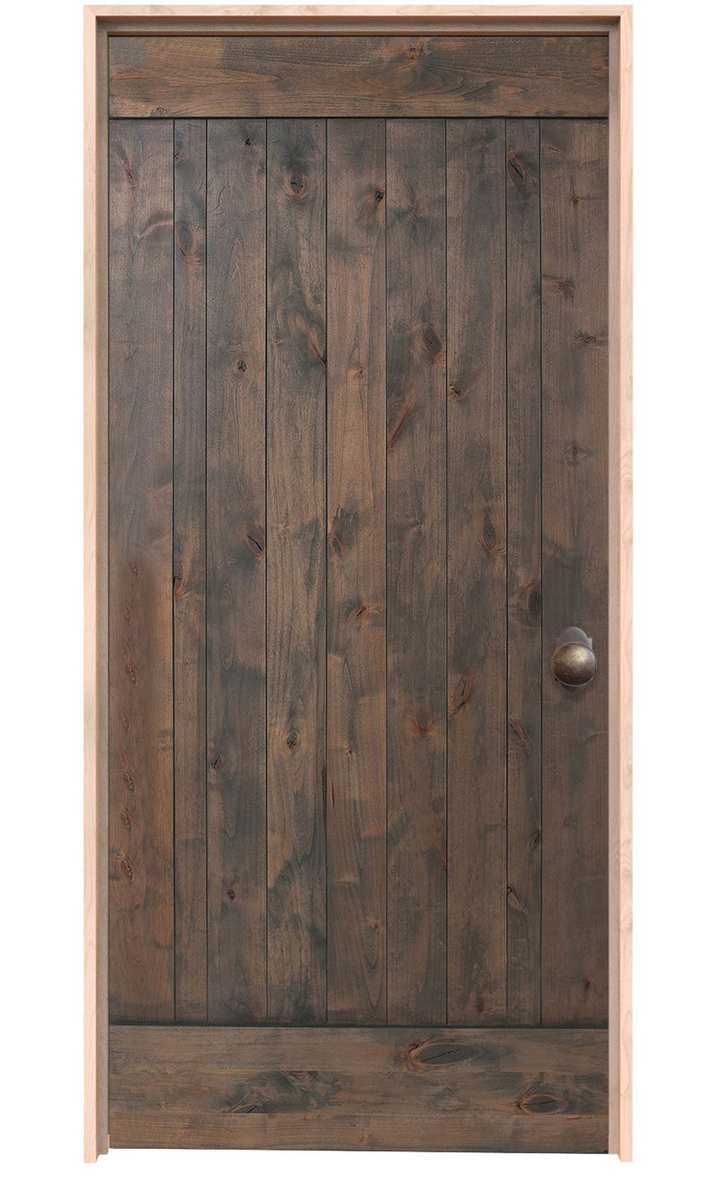True Vertical Slats Hinged Barn Door