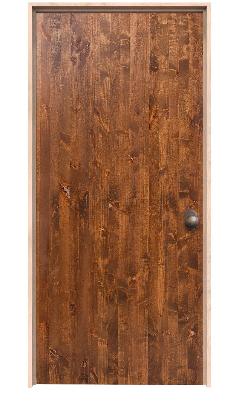 Wooden Modern Slab Hinged Barn Door