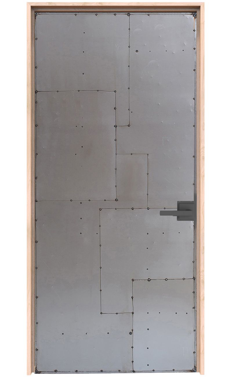 Scrap Metal Hinged Barn Door