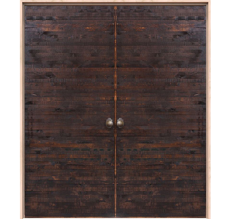 Horizontal Rip Top Interior Double Door