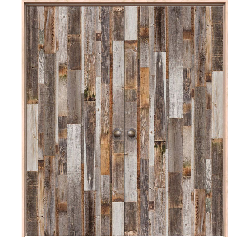 Vertical Barn Wood Interior Double Door