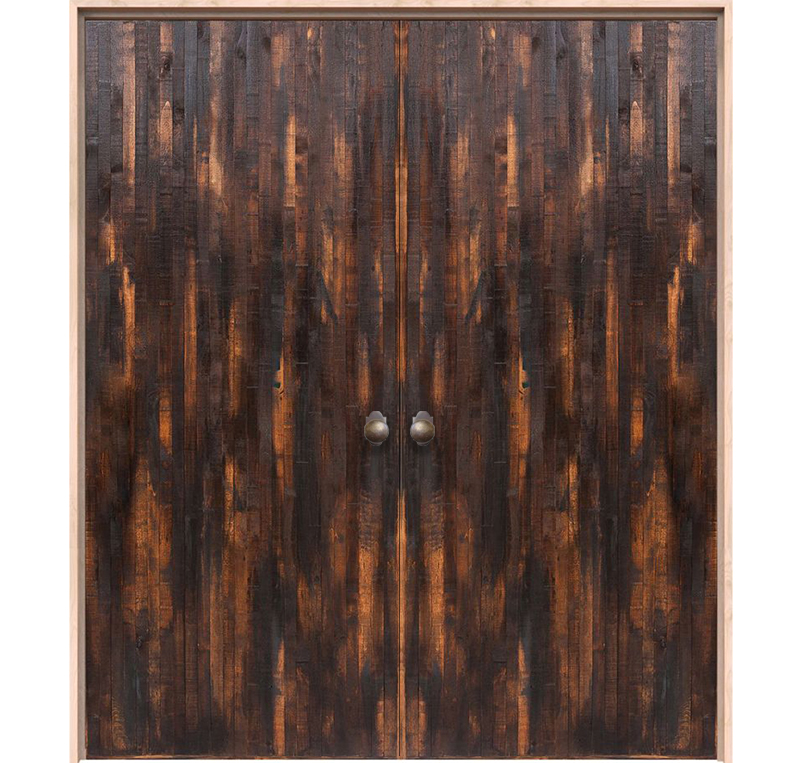 Vertical Rip Top Interior Double Door