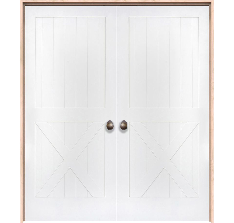 Half X Interior Double Door