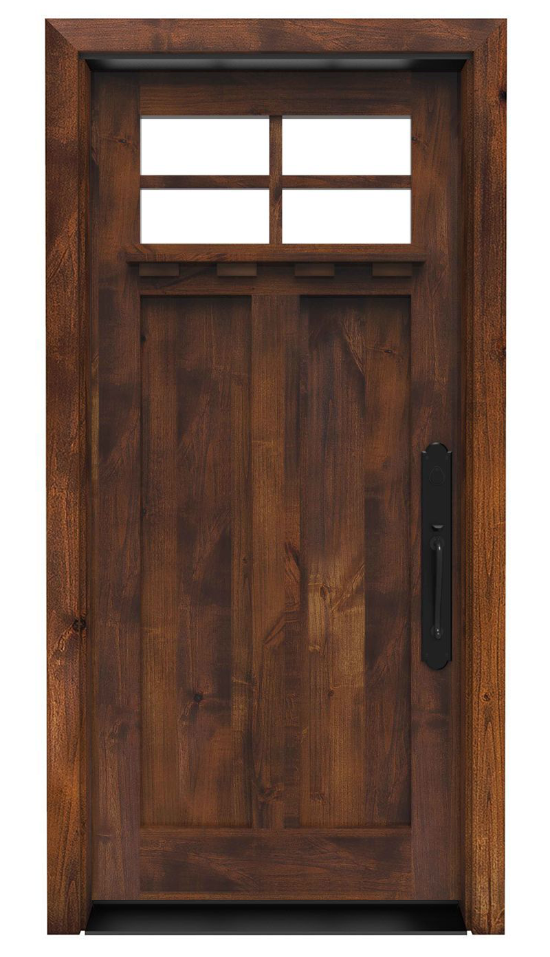 Left Fork Front Door With Shelf