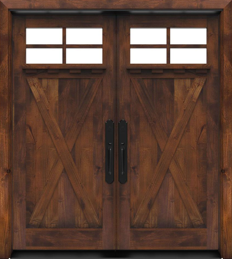 Hobble Creek Double Front Door With Shelf