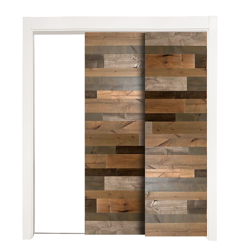 Rustica Reclaimed Bypassing Pocket Doors