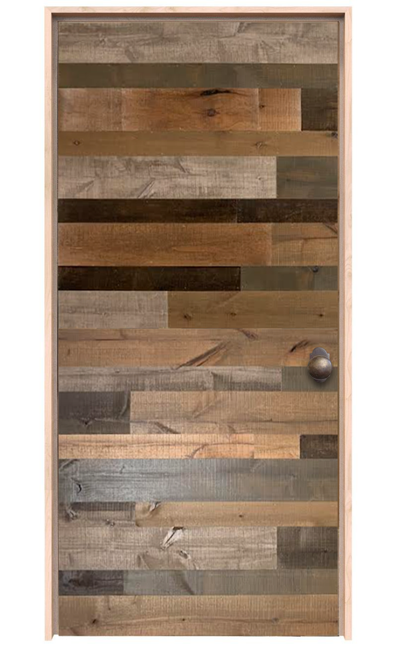 Horizontal Hinged Reclaimed Wood Barn Door