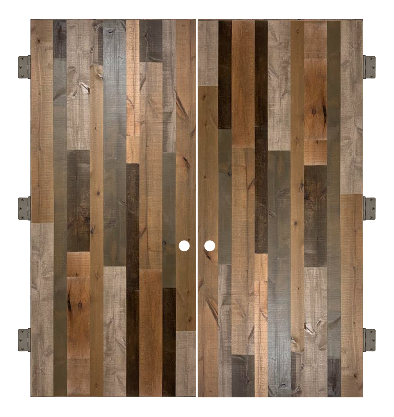 Vertical Rustica Reclaimed Interior Double Slab Door
