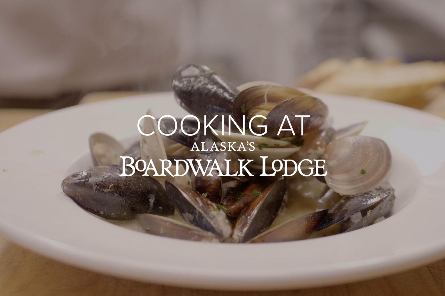 Cooking with the talented Boardwalk Lodge culinary staff