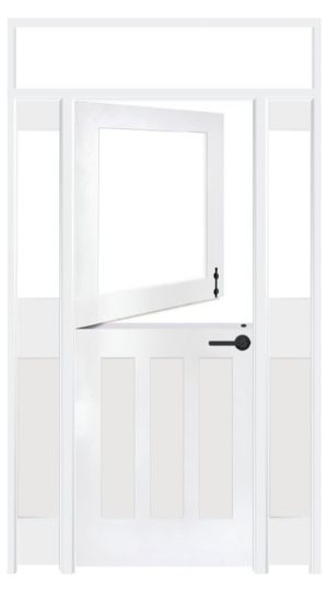 Standard Dutch Interior Door With Sidelights And Transom Window