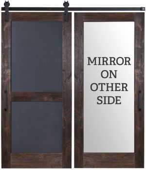 Chalkboard Mirror Barn Door