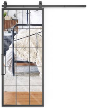 Mountain French Full Mirror Barn Door