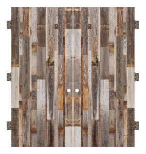 Vertical Barn Wood Interior Double Slab Door