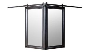 Mead Mirrored Corner Barn Door