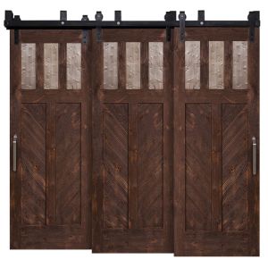 Chevron Triple Bypass Barn Doors