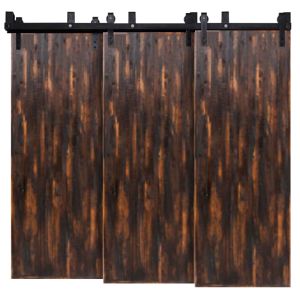 Vertical Rip Top Triple Bypass Barn Doors