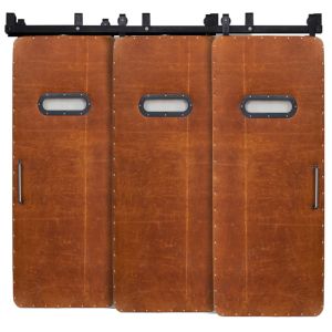 Leather Modern Range Triple Bypass Barn Doors