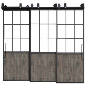 Mountain French Half Triple Bypass Barn Doors