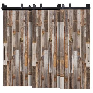 Vertical Barn Wood Reclaimed Triple Bypass Barn Doors