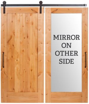 Lewiston Vertical Mirror Barn Door